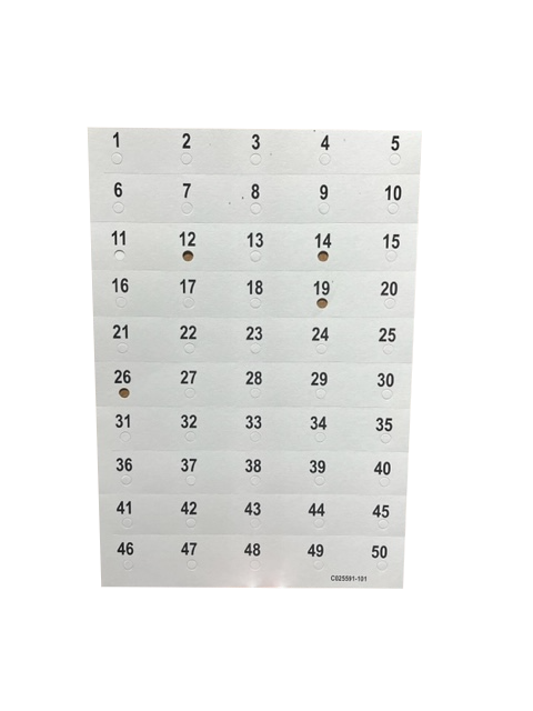 Hook Labels 5 Across